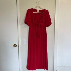 Sezane silk tie dress